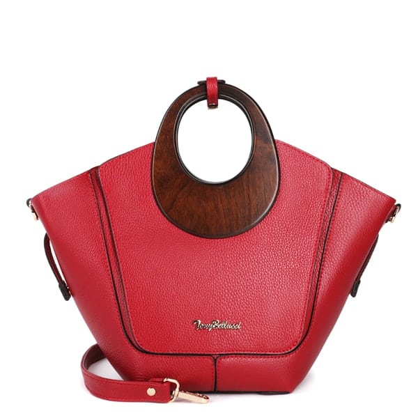 Луксозна дамска кожена чанта irapell 446.282 red