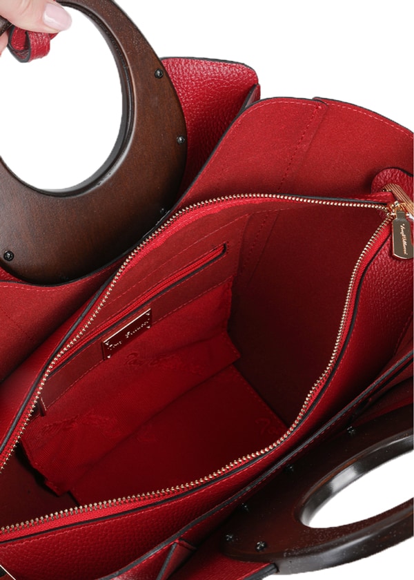 Луксозна дамска кожена чанта irapell 446.282 red