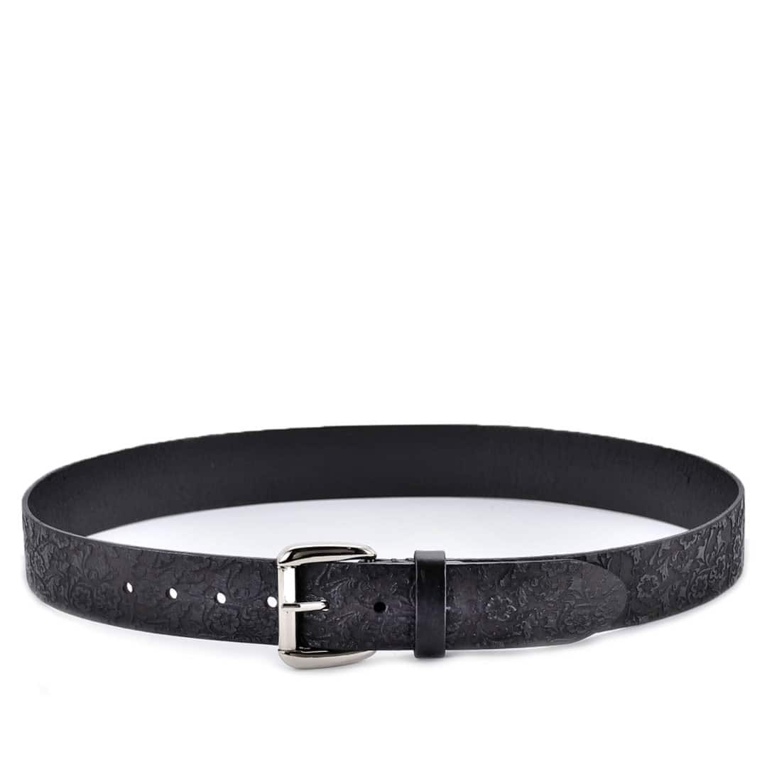 Колан от естествена кожа irapell ip 01 engraved floral black Колан от естествена кожа irapell ip 01 engraved floral black