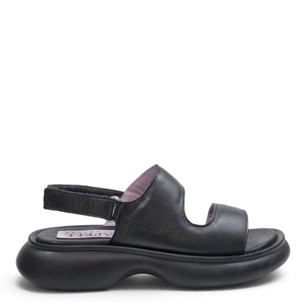 Дамски кожени сандали на платформа irapell 166 black